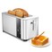 4 Slice Stainless Steel Toaster 1400W &ndash; Extra Wide Slots with Adjustable Browning Control, Defrost &amp; Reheat Functions for Bread, Bagels &amp; Breakfast Snacks