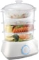 Electric Food Steamer & Dehydrator with 60-Minute Timer – 3-Tier Stackable Steam Baskets, 1.1L Water Tank, Built-in 24 Egg Holders, Aroma Infuser, and Advanced Safety Protection