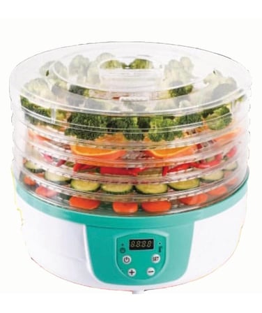 Rotating Food Dehydrator with LED Display – 5-Tray Electric Food Dryer with Adjustable Temperature Control, Digital Timer, Overheat Protection & 360° Air Circulation for Even Drying
