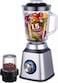 2 in 1 Blender 400W &ndash; 1.5L Glass Jar with Grinder, Stainless Steel Blades, 2 Speeds + Pulse, LED Light Safety Lock, Perfect for Smoothies, Juices, Ice Crushing &amp; Grinding