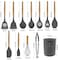 Nicsware 12 Pcs Silicone Kitchen Utensils Set with Holder – Heat Resistant Cooking Tools for Non-Stick Cookware, BPA-Free Silicone Cooking & Baking Utensils, Easy to Clean Kitchen Tool Set