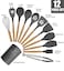 Nicsware 12 Pcs Silicone Kitchen Utensils Set with Holder – Heat Resistant Cooking Tools for Non-Stick Cookware, BPA-Free Silicone Cooking & Baking Utensils, Easy to Clean Kitchen Tool Set