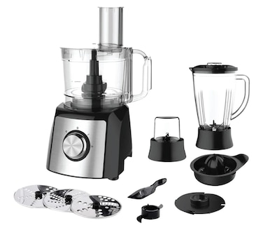 Nicsware Food Processor &amp; Juicer Blender 10in 1  1.5L &ndash; 800W Multi-Functional Kitchen Machine with 2 Speed + Pulse, Stainless Steel Blades, Chopper, Grater, Dough Mixer, Overheat Protection