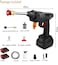 Nicsware Portable Cordless High-Pressure Car Washer &ndash; Rechargeable Lithium Battery Power Washer with Water Jet &amp; Foam Gun, Wireless Car Wash Machine for Home, Garden, Bike
