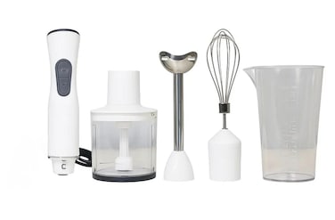 Havenix  4 in 1 Hand Blender Set &ndash; 1000W Stainless Steel Immersion Blender with Food Processor, Grinder, Whisk &amp; 600ml Beaker &ndash; All-in-One Blender for Kitchen Use