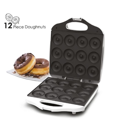 Havenix Donut Maker Non Stick Electric Doughnut Machine with Non-Stick Plates &amp; Double-Sided Heating Mini Donuts for Breakfast Snacks &amp; Tiffin 1400W