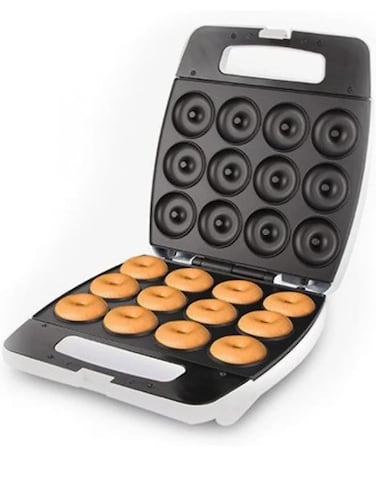 Havenix Electric Donut Maker Machine 1400W – Makes 12 Mini Doughnuts, Non-Stick Donut Maker for Snacks, Desserts & Breakfast, Easy to Clean & Use