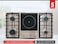 4 Burner Gas Hob with Infrared Ceramic Burner, Stainless Steel Built-In Cooktop, Auto Electric Ignition, High Temperature Resistant Micro Crystal Glass, Low Gas Consumption Blue Flame Cooker 1200W