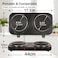 Double Electric Hot Plate 2-Burner 2000 W &ndash; Adjustable Thermostat, Overheat Protection, Stainless Steel Body Adjustable Temperature Control, Compact Electric Stove