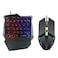 One Handed Gaming Keyboard with 35 Keys &amp; LED Backlight With Wired Gaming Mouse Combo with 5500 DPI &amp; Breathing Light Buttons, Ergonomic Design Vertical Feel Small Wired Mouse