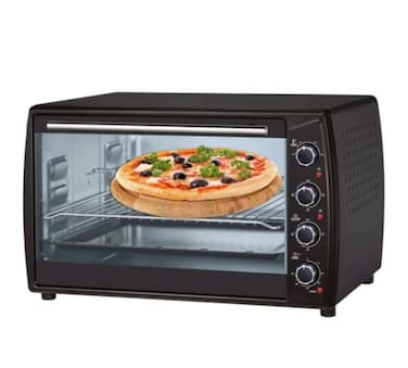 Vantix 63L Electric Oven with Convection and Rotisserie Function   Perfect for Grilling, Toasting, and Roasting   4 Knobs   Accessories: Bake Tray, Wire Rack, Tray Handle