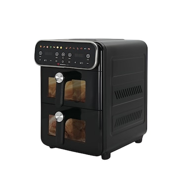 Double Stack Air Fryer 8L + 6L   Dual Basket Digital Air Fryer   14 Cooking Programs   Touch Screen   Healthy Oil-Free Frying