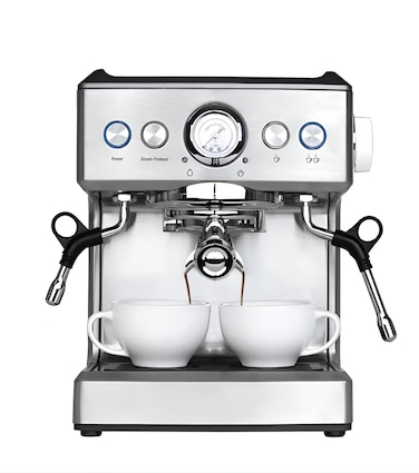 20 Bar Commercial Espresso Machine   High-Pressure Pump   Stainless Steel Coffee Maker with 2.1L Water Tank