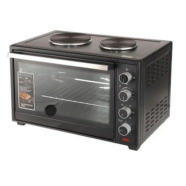 Havenix 35L Electric Oven with Double Hot Plate   60-Min Auto Shut-Off, 6 Heating Modes &amp; Rotisserie   Multi-Function Oven Toaster Grill with Accessories &ndash; Baking Tray, Wire Rack, Rotisserie Set