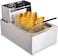 Electric Deep Fryer 6.5L 2500W Deep Fat Fryer with Frying Basket, Stainless Steel Countertop Fryer, Adjustable Temperature, Used in Restaurants, Fast Food Restaurants, French Fries Donuts