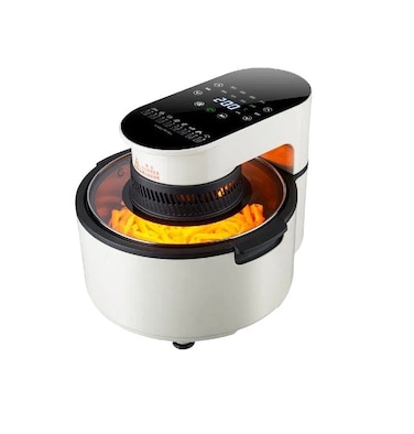 Air Fryer 6.5L Large Capacity&ndash; Oil-Less Healthy Cooking, Visible Glass Lid, Non-Stick Basket, Touch Control, Rapid Hot Air Technology
