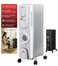 Energy Efficient 7 Fins Oil Heater with Turbo Fan, Adjustable Thermostat, Triple Safety Protection &amp; Multiple Power Settings &ndash; Fast Heating Radiator with Durable Body