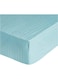 Comfort Stripe Microfiber AQUA Fitted Sheet Single 90x190 cm