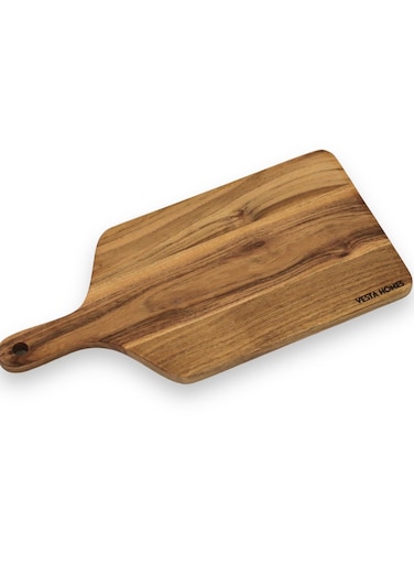 Homes Wooden Chopping Board/Cutting/Serving Board, Platter for Kitchen Vegetables, Fruits &amp; Cheese   Natural Acacia Wood   42 x 18 x 1.5 cm   Handcrafted