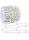 98.4 Ft Christmas Beads Garland Decoration Pearl Strands Chain for Christmas Tree Decoration Indoor Outdoor Home Mantle Fireplace Holiday Decor,Silver