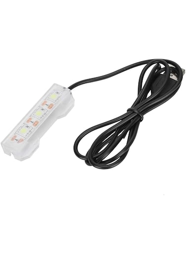 Cryfokt LED Aquarium Light, Portable 2.4X0.8Inch Plastic Aquarium USB Light, for Fish Aquarium