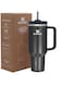 Quencher H2.0 FlowState Vacuum Insulated Tumbler &acirc;&euro;&ldquo; 40 oz Black Stainless Steel Travel Mug with Lid &amp; Straw   Double-Walled Leakproof Design Keeps Drinks Hot for 7 Hours &amp; Cold for 24 Hours   Durable, Portable &amp; Ideal for On-the-Go Hydration, Coffee, Water, Smoothies, Iced Tea