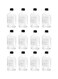 12-Piece Plastic Juice Bottle Clear/Black 12x250ml