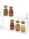 Idesign 65930 Linus Plastic Wall Mount Stadium Spice Rack, 2 Organizer For Kitchen Pantry, Cabinet, Countertops, Vanity, Office, Craft Room, 2.62" X 11.12" X 7", Two Tier Shelf