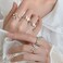 Ladies Light Luxury Pearl Butterfly Opening Adjustable Combination Ring, Specification:J3349