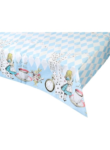Talking Tables Blue Alice in Wonderland Paper Table Cover   Disposable Tablecloth, Home Recyclable   Supplies For Mad Hatter Tea Party, Birthday, Mother's Day, Baby Shower, TSALICE-V2-TCOVER