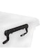 55L Clear Plastic Storage Set of 2 Box with Wheels &amp; Lockable Lid