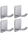 Fotosnow Adhesive Towel Hooks Holder Heavy Duty Wall Hooks Stainless Steel Waterproof Shower Stick on Hooks for Hanging Coat, Hat,Towel Robe Hook Rack Wall Mount- Bathroom and Bedroom 4-Packs