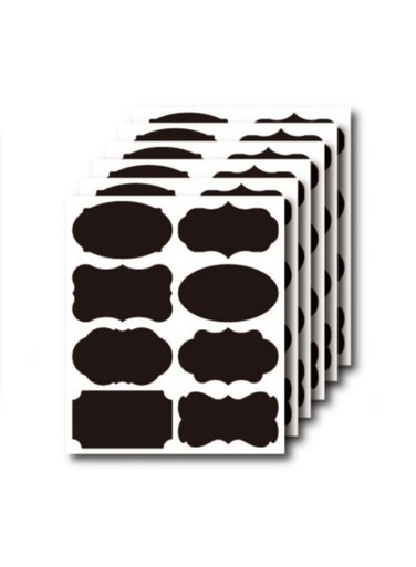 Blackboard sticker waterproof large bottle seasoning label black PVC Blackboard Sticker