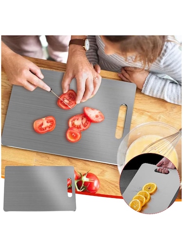 304 Stainless Steel Cutting Board For Kitchen,Meat,Fruit,Pastry,Pizza,Cheese,Vegetable Metal Cutting Board,meat Cutting Board For Anti-skid Double Side,Dough Board&iuml;&frac14;&circ;39 * 28*0.2&iuml;&frac14;&permil;