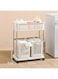2-Tier 3 Rolling Laundry Basket Cart With 4X Wheels