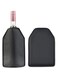 Wine Cooler Sleeve, High Quality Solid Gel Wine Sleeve, Reusable Wine Bottle Cooler, Black (22.5cm*15.5cm) Portable Wine Cooler Sleeve Reusable Wine Bottle Chiller Flexible Wine Ice Bag Keep Wine Cool