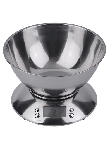 Kitchen Scale for Cooking and Baking Multifunction Food Scales with Removable Bowl 2.15L Liquid Volume 11lb/5kg Capacity Precise Measurements for Ingredients Coffee Flour