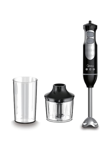 Midea Hand Blender with Stainless Steel Blade, 400W Powerful with DC Motor for Long Life &amp; Low Noise, Variable Speed for Soups-Smoothie, Turbo Speed for Heavy Duty Purposes, Ergonomic Design MJBH4001W
