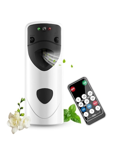 NALACAL Automatic Air Freshener Spray Dispenser, Wall-Mount Programmable Fragrance Dispenser with Remote &ndash; Compatible with Spray Refills for Bathroom, Hotel, and Commercial Spaces