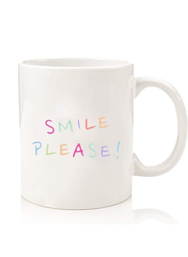 Premium Quality Two Sided Printed Coffee Mug Tea Cup For Home Office, Kids Men Women Smile please