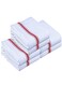 Towels Dish Towels, 16x27 Inches ( 40x70 cm ) 100% Ring Spun Cotton Super Absorbent Linen Kitchen Towels, Soft Reusable Cleaning Bar and Tea Towels Set (6 Pack, Red)