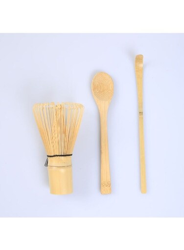 Whisk Set - (Chasen), Traditional Scoop (Chashaku), Tea Spoon. The Perfect Sets to Prepare a Traditional Cup of Japanese Tea, Handmade from 100% Natural Bamboo