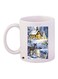 Winter House Printed Coffee Mug White/Blue/Yellow 11ounce