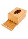 Honey Bee Bamboo Tissue Box Holder 23 x 12 x 8.5 cm Wooden Tissue Organizer with Drawer Natural Bamboo Cover Napkin Holder for Bathroom Living Room Office Tabletop Storage