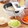 Vegetable Food Chopper Cutter Slicer Strainer &ndash; 5-in-1 Multi-Functional White Vegetable Cutter, Slicer, Dicer &amp; Strainer