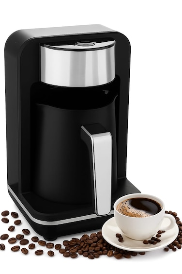 Turkish Coffee Maker &amp; Black Coffee Machine &ndash; 3 in 1 Multi-Capsule Coffee Maker with Light &amp; Sound Indicator, Overheat Protection Premium Stainless Steel Turkish Coffee Maker