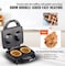 Dealio Dual Waffle Maker & Ice Cream Cone Maker - Non-Stick Electric Belgian Waffle Maker with Cool Touch Handle   Ice Cream Cone Maker, Waffle, Dessert, Snacks, Biscuit