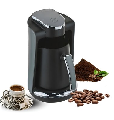 Electric Turkish Coffee Maker 250ML &ndash; Auto Cut-Off, Overheat Protection, Light &amp; Sound Indicator for Perfect Coffee   Automatic Turkish Coffee Maker Machine 1 to 6 Cups