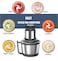 Electric Meat Grinder Food Chopper 3L Stainless Steel Food Chopper for Meat, Vegetables, Fruits, and Nuts   4 Sharp Blades, High-Performance Meat Blender