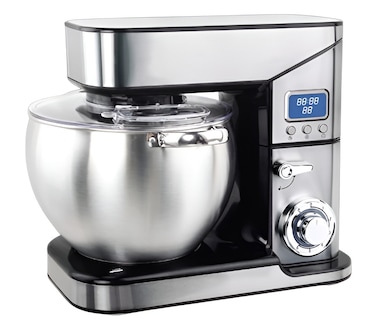 Stand Bowl Mixer with Dough Maker Function 10L Capacity Black Steel, 2000W Electric Kitchen Mixer with LED Indicator, Dough Mixer for Baking, Food Prep, and Kneading